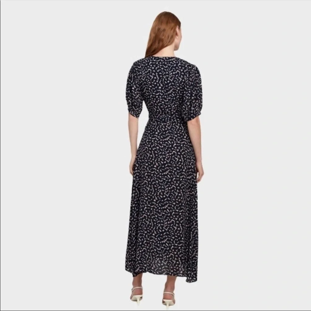 MISA Los Angeles | Andrea Wrap Dress Resort Petals Puff Sleeve NEW Size M - Picture 6 of 10